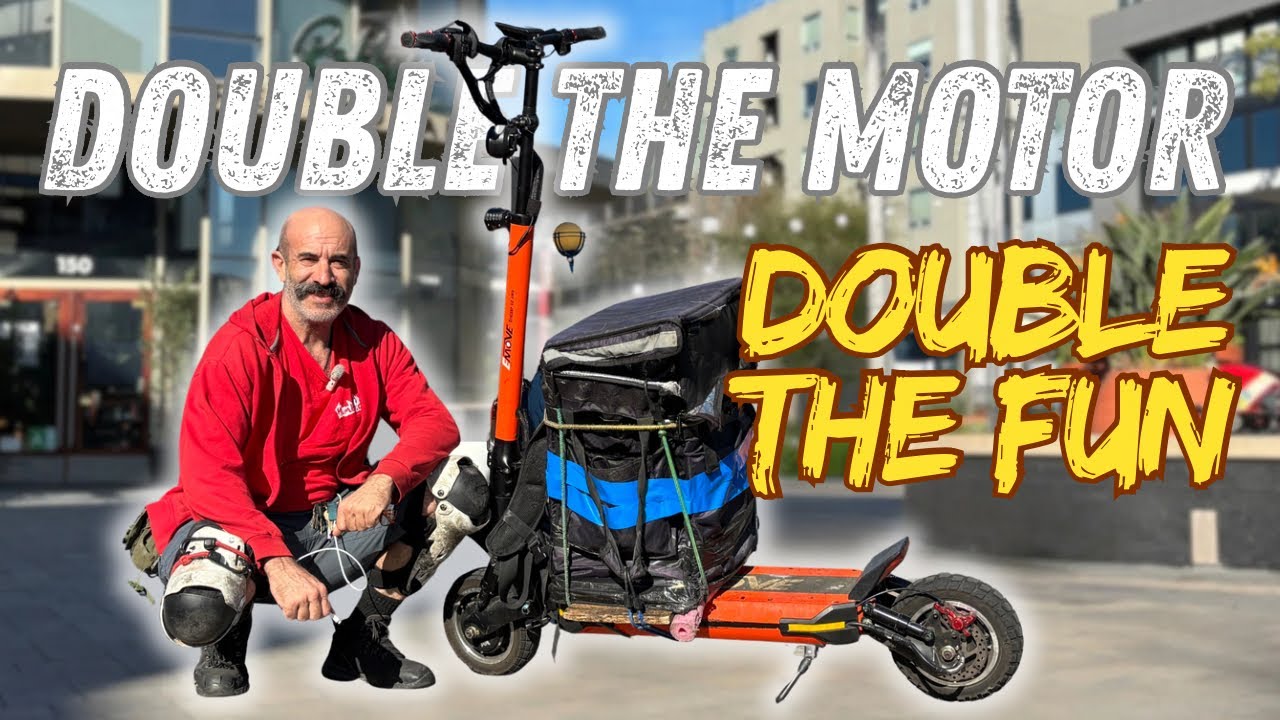 Электроскутер DoorDash на легендарном Emove Cruiser V2 AWD теперь с двумя моторами!