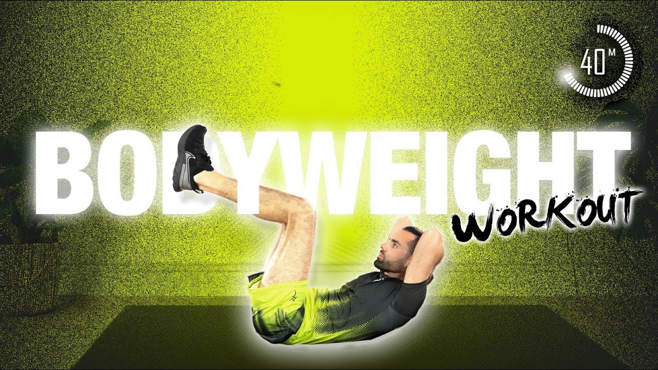 40 min Bodyweight workout/allenamento completo senza attrezzi/ no equipment