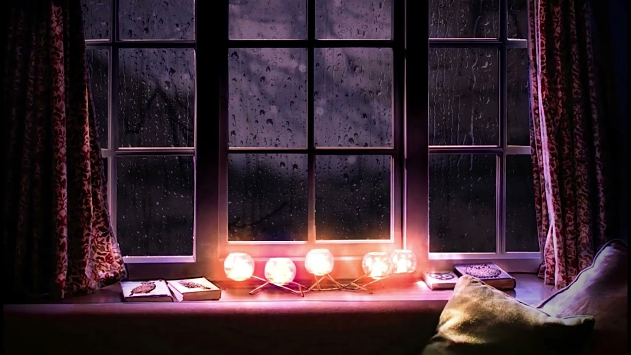 Soft Jazz & Rain at the Window 🌧️ Cozy Night Ambience | Raine Beyond the Glass