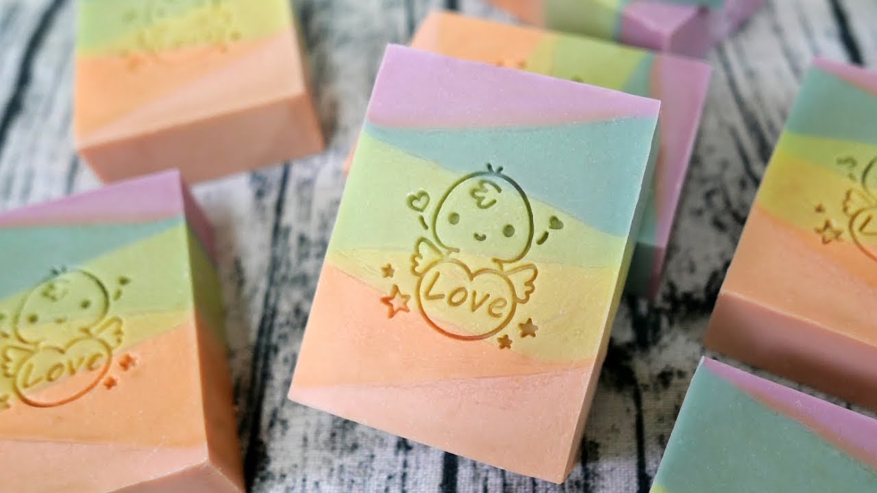 斜向分層皂DIY - slanted layers handmade soap tutorial - 手工皂