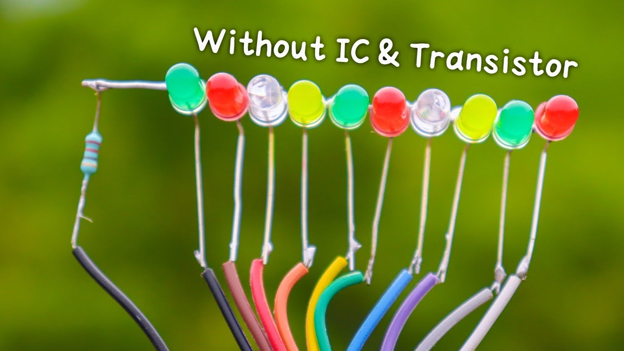 Led Chaser without IC & Transistor 😎🔥