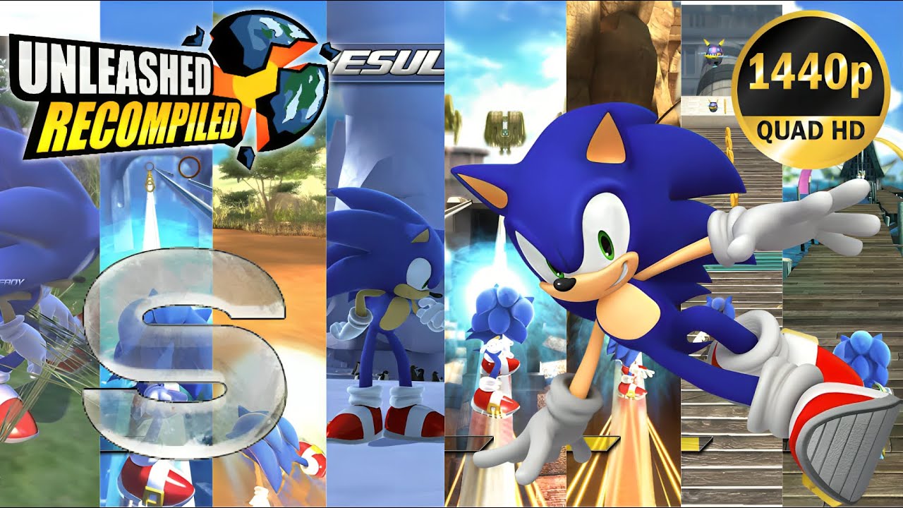 Sonic Unleashed PC Recompiled - All Modern Stages S Rank [1440p 60FPS]