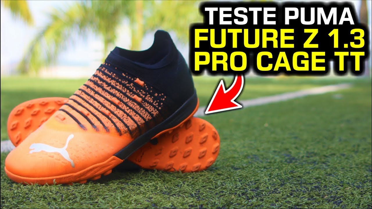 A MELHOR chuteira SOCIETY da Puma 🔥 - Teste chuteira Puma Future Z 1.3 Pro Cage TT