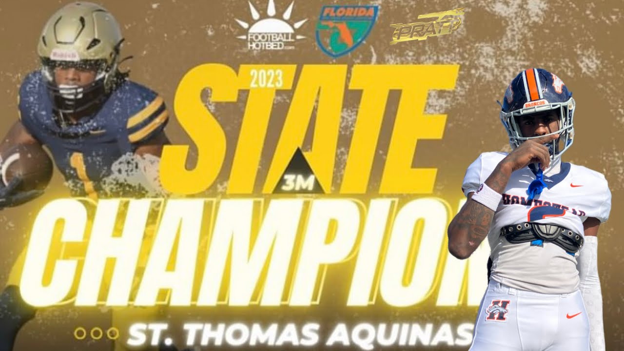 History is made 👀🔥🏆St. Thomas Aquinas vs Homestead 2023 3M State Championship