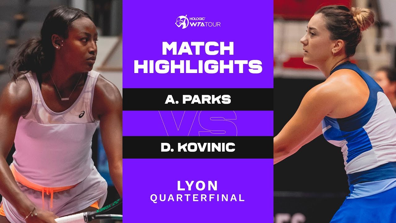 Alycia Parks vs. Danka Kovinic | 2023 Lyon Quarterfinal | WTA Match Highlights