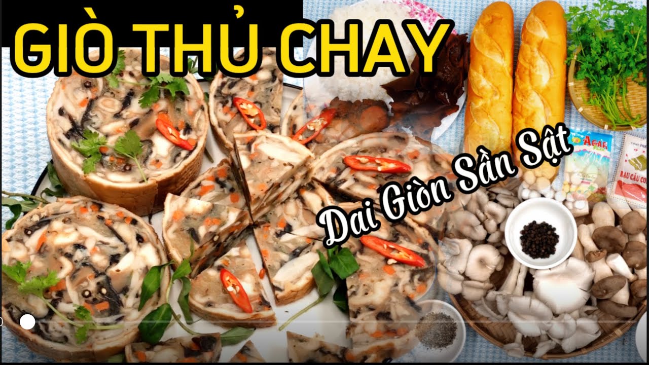 Cách làm GIÒ THỦ CHAY dai giòn sần sật, món chay ngon dễ làm | vegetarian sausage | ATHG