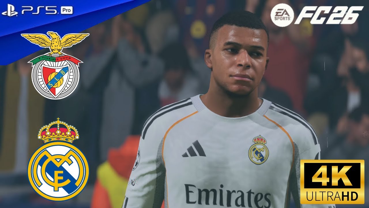 FC 26 - Real Madrid Vs Benfica - UEFA Champions League PLAYOFFS 2025/26 | PS5 ™ [4K60]