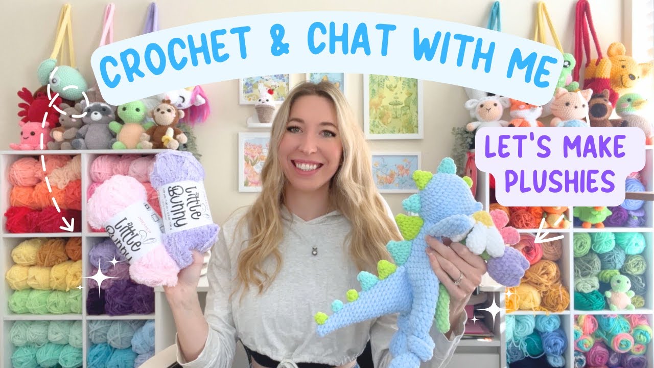 Crochet & Chat / Trying Fuzzy Yarn, Crocheting Flowers & Plushies