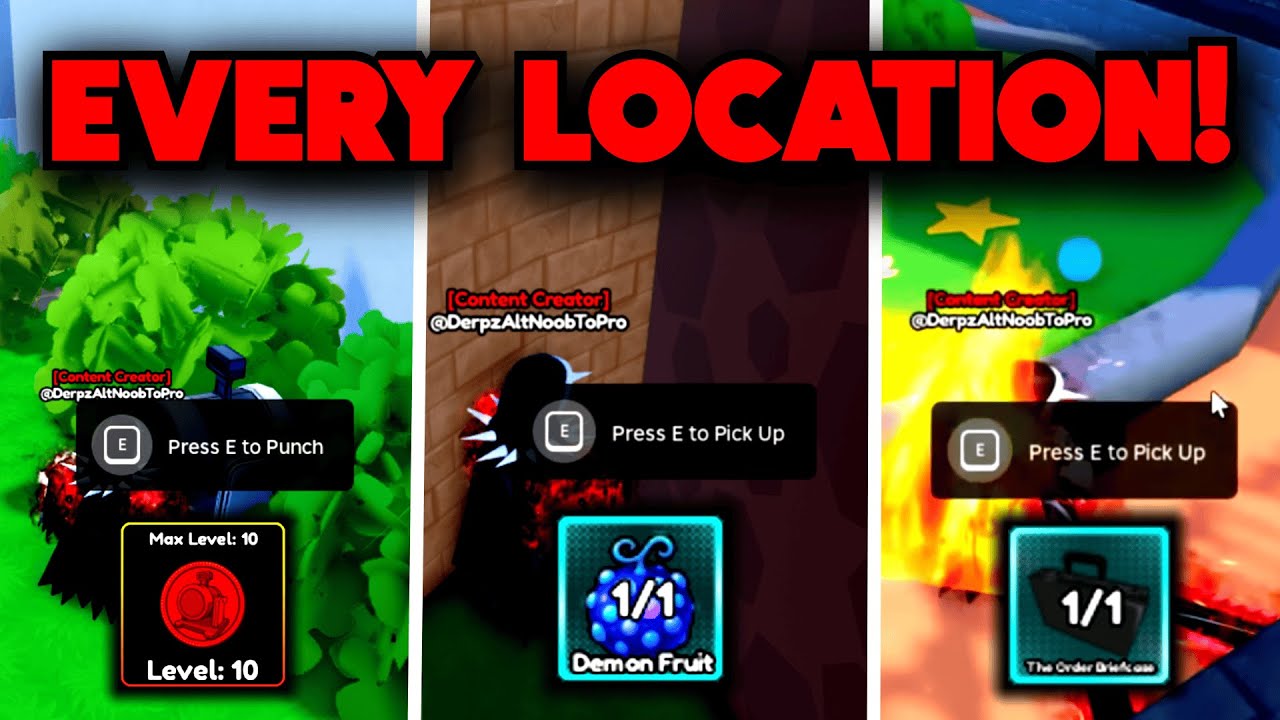 ALL Punching Machine, Demon Fruit & Briefcase Locations in Anime Eternal! (FULL GUIDE)