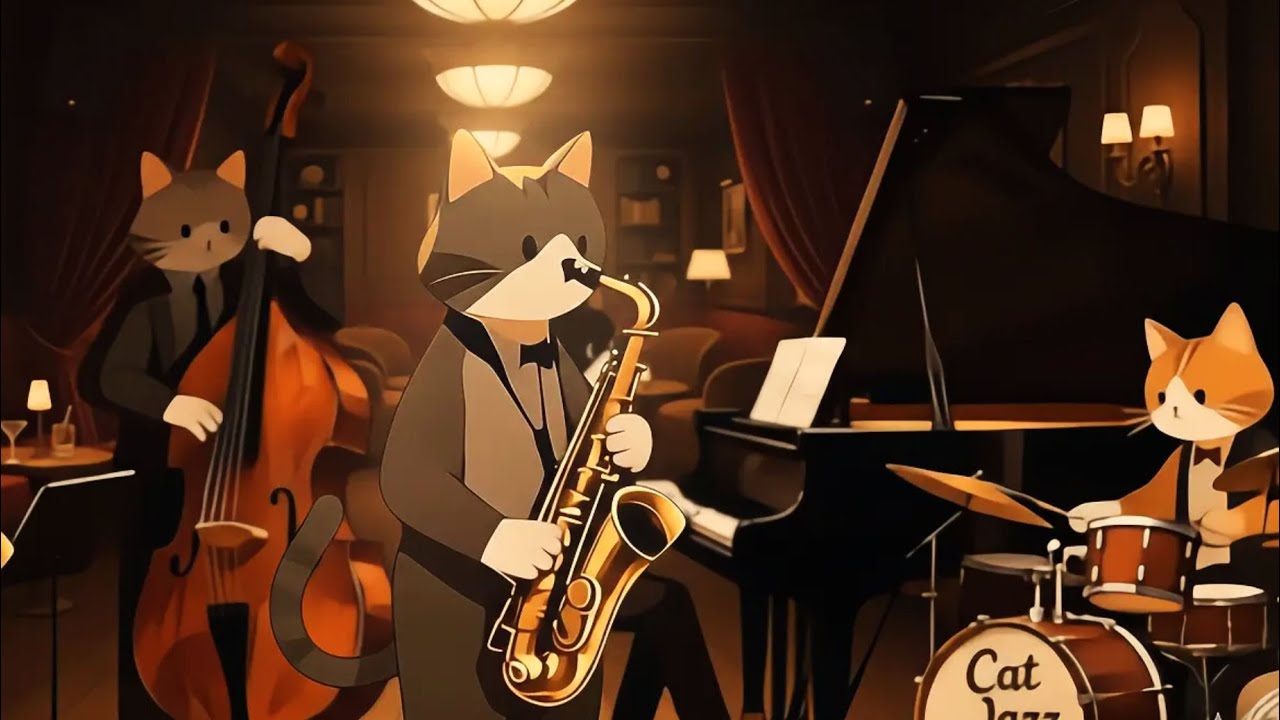 Cozy Jazz Cats – Calm Smooth Jazz for Studying