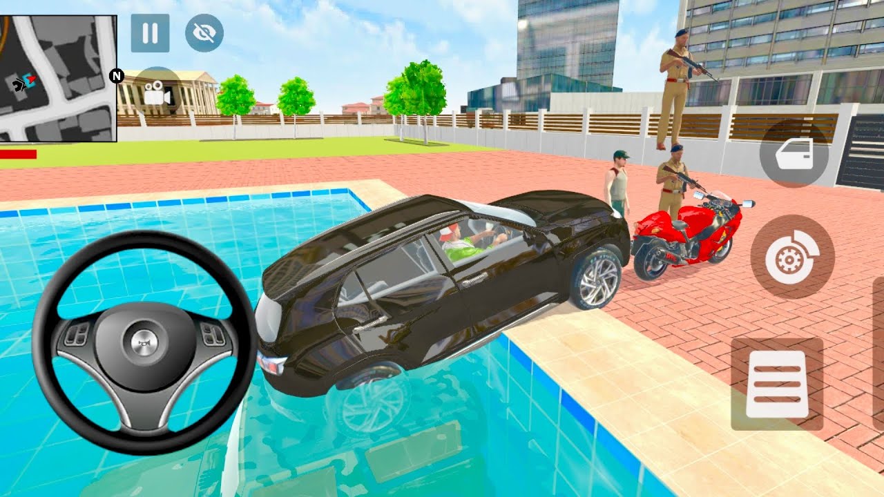 Bike car game Franklin tested the modified Indian Mahindra Thar and the Indian police car in game