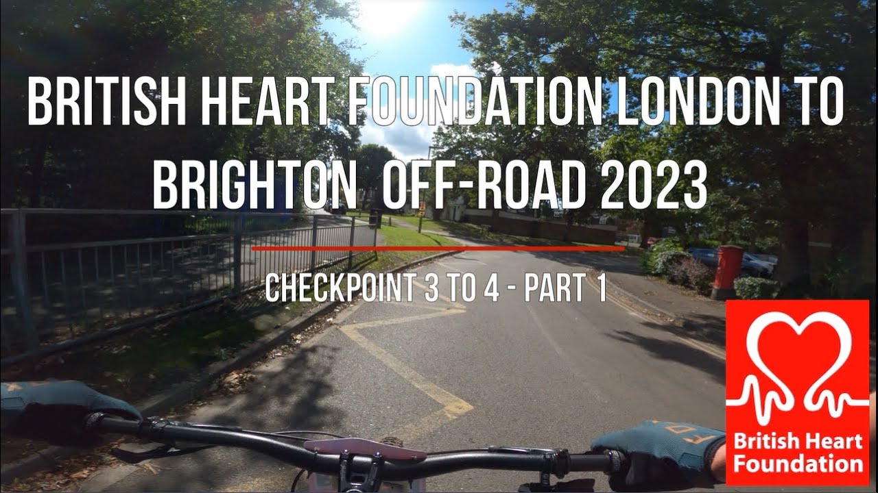British Heart Foundation London to Brighton off-road bike ride Checkpoint 3 to 4 - part 1