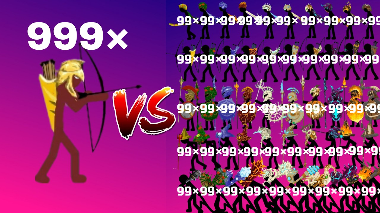 Gold Archer VS All Stick Figures Stick war legacy mod menu part 1
