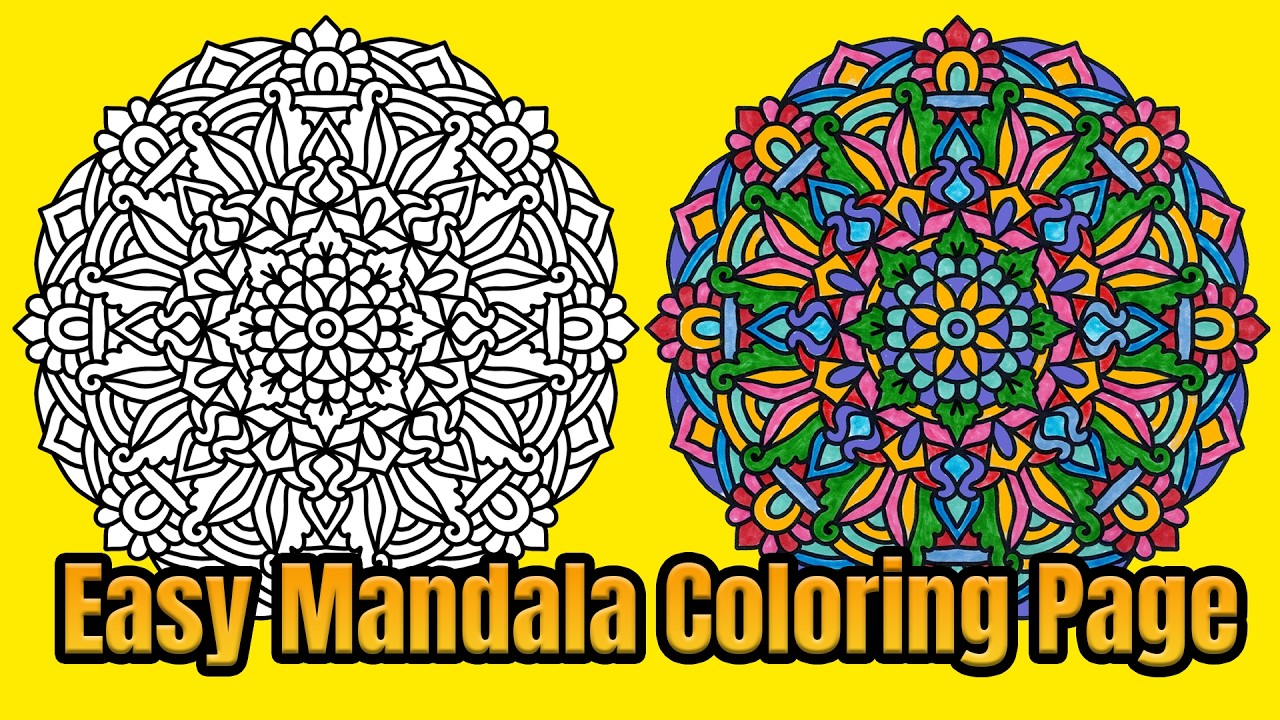 Mandala Coloring Page Colored With Relaxing Music Colored By Osman Mandalas World | Video 166
