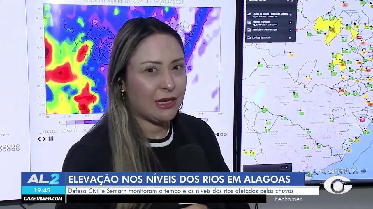 Chuvas elevam nível dos rios em Santana do Ipanema e São José da Laje - 02/03/2026