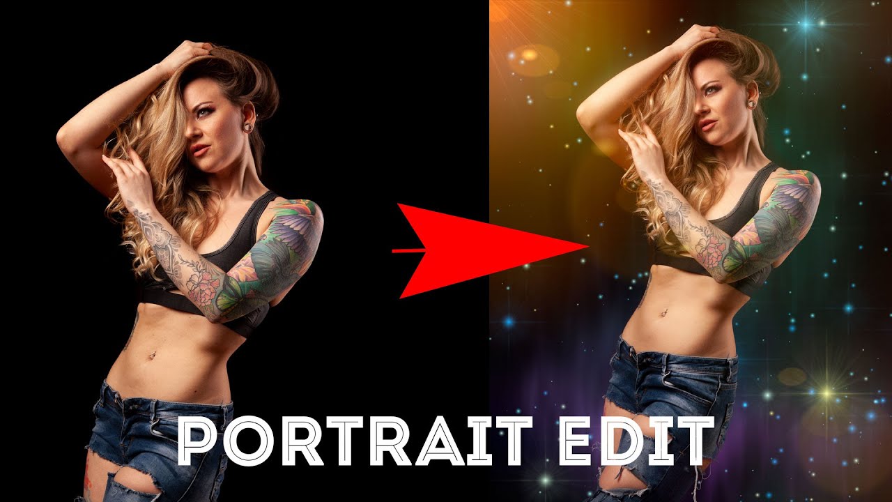 Portrait Edit with Lightroom Classic, Photoshop and Boris FX Optics.