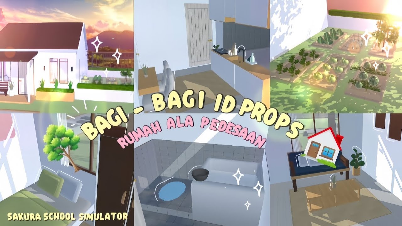 ✧･ﾟRumah ala pedesaan 🏠🌿 || Bagi - bagi ID props bisa di edit + seve✨ || sakura school simulator 🍥