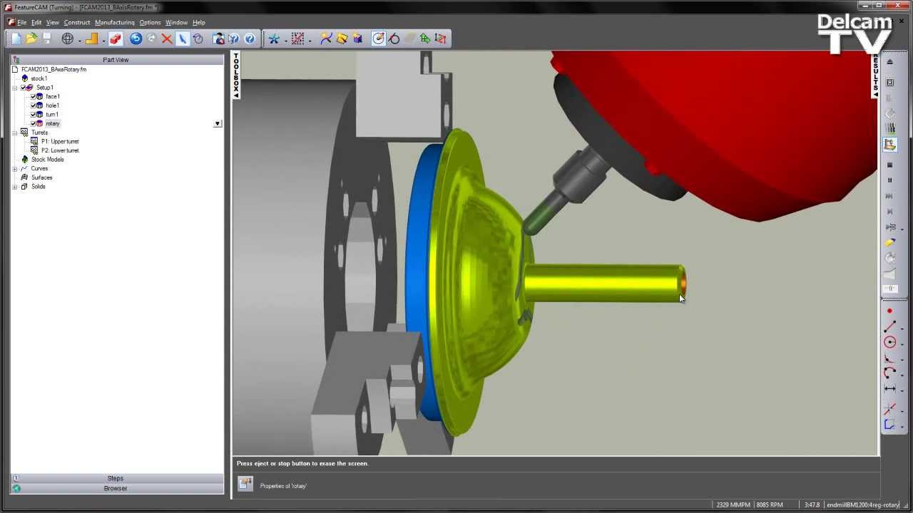 B Axis Rotary - FeatureCAM 2013