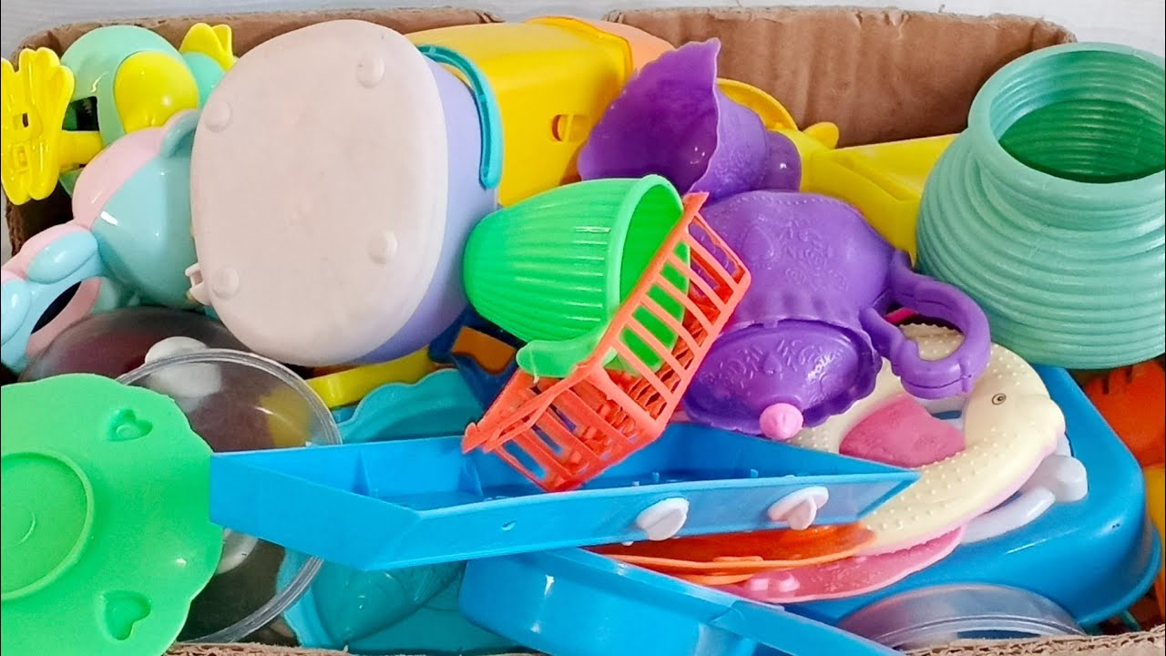 4 Minutes Satisfying with Unboxing Barbie Princess Kitchen & Refrigerator Play Set Review Toys｜ASMR