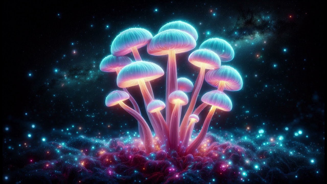 Space Mushrooms Wallpaper / Background