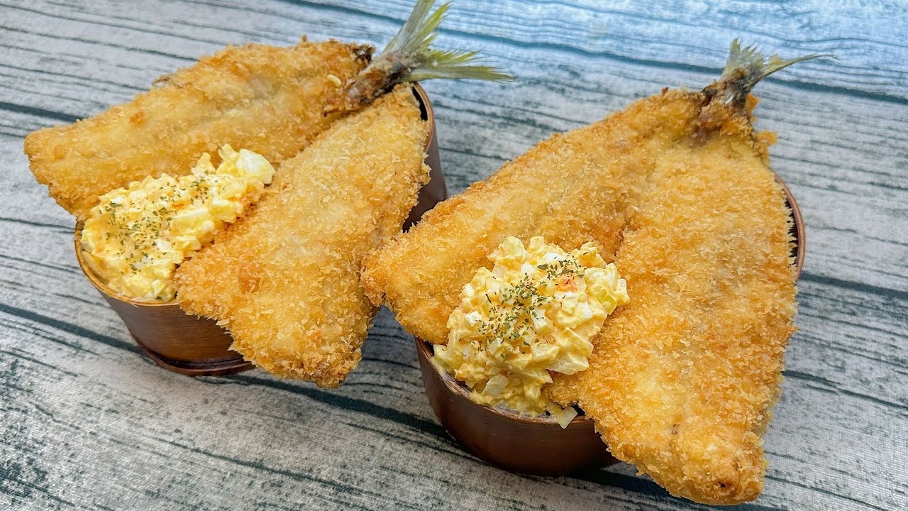 愛する妻に作るちょっと大きめのアジフライ弁当