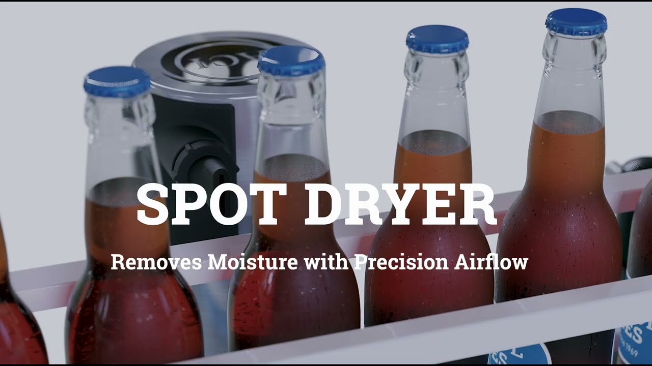 Spot Dryer Video | Efficient Moisture Removal for Bottles, Cans & More