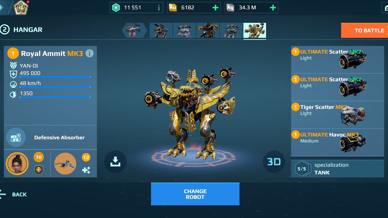 Ammit Ultimate Sonic weapon Unlimited Ammo | War Robots gameplay 