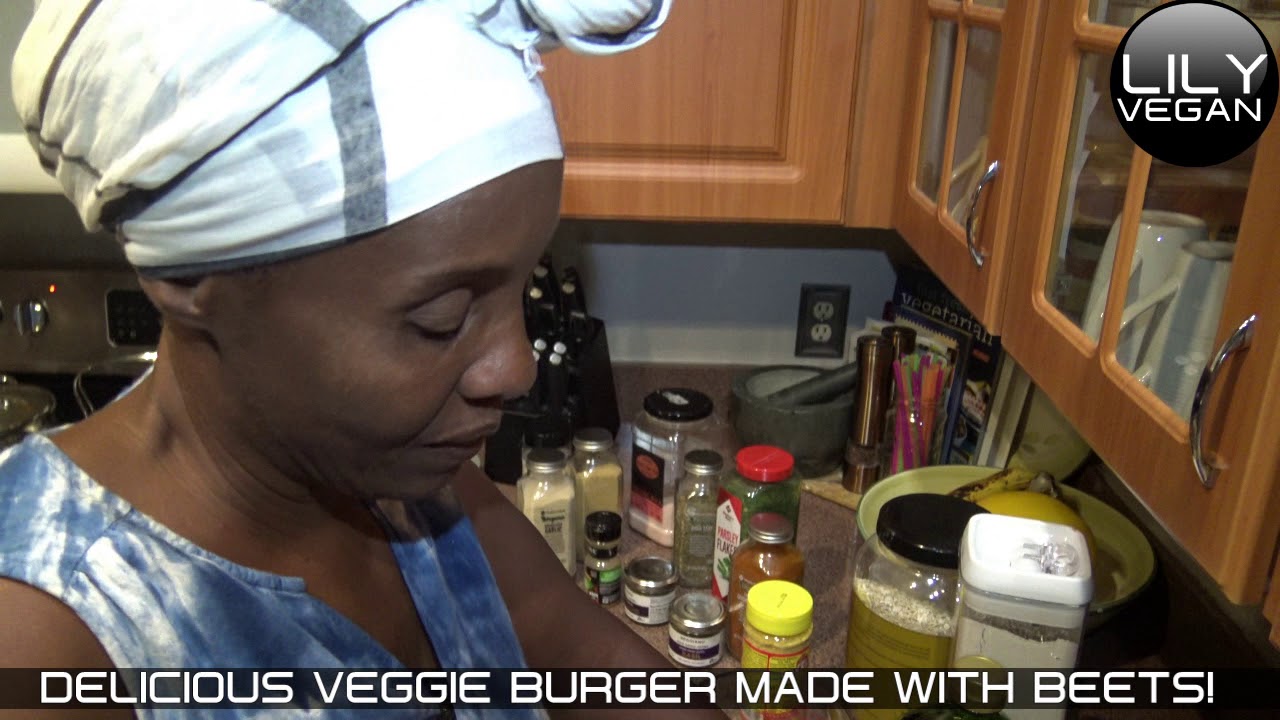 DELICIOUS VEGGIEBURGER MADE WITH BEETS! - LILYVEGAN
