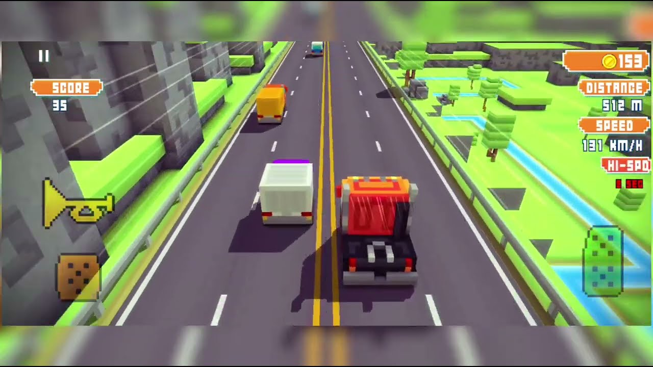 Blocky Highway | Truck Racing | Tank Game Video | Road Vehicles Drawing | Slowly Gamerz