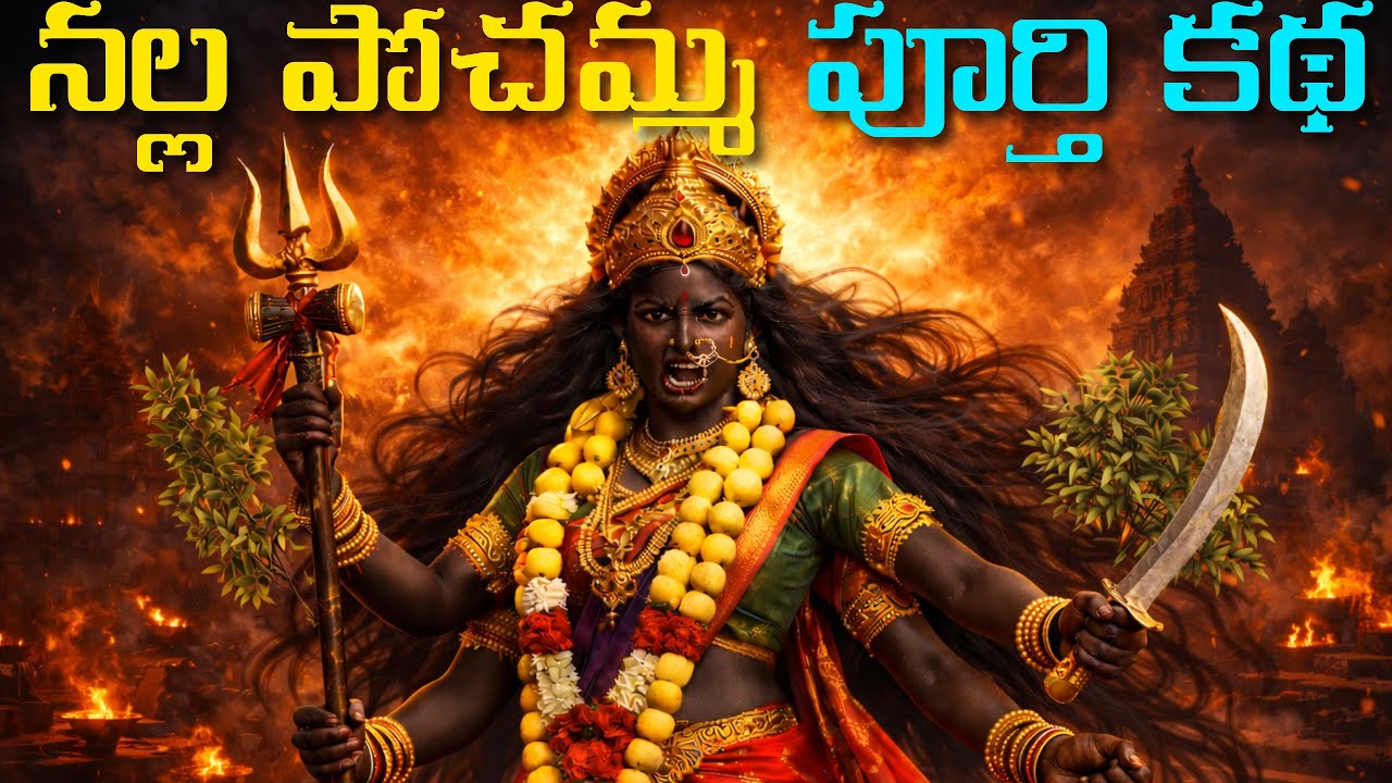 నల్ల పోచమ్మ పూర్తి కథ | Nalla Pochamma Thalli Poorthi Katha | Powerful Village Goddess Story Telugu