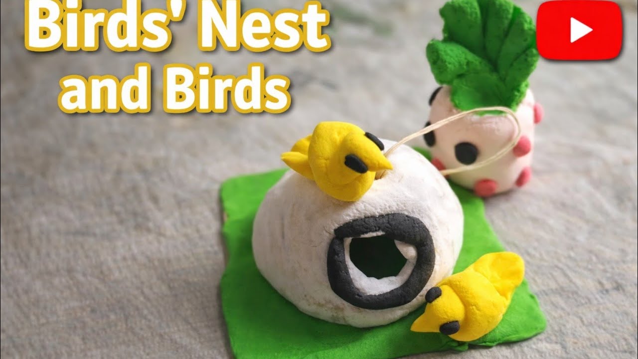 Cute Birds’ Nest Clay Craft 🐥 | Miniature DIY Bird House | Easy Handmade Craft