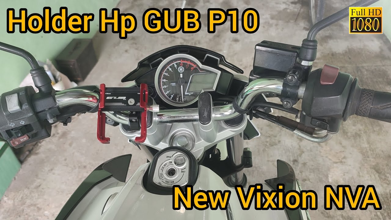 Unboxing dan pasang holder hp GUB P10 di Yamaha New Vixion NVA