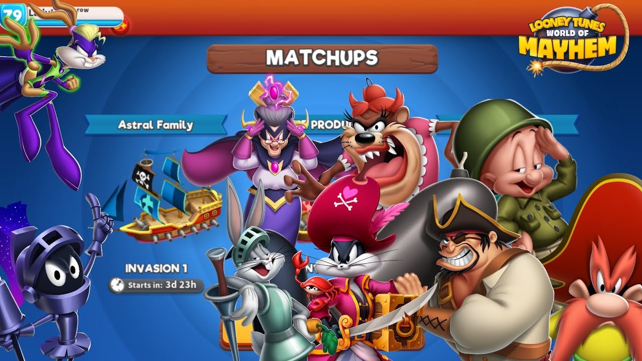 Alliance Wars Astral Family vs Crows Speakeasy Looney Tunes World of Mayhem