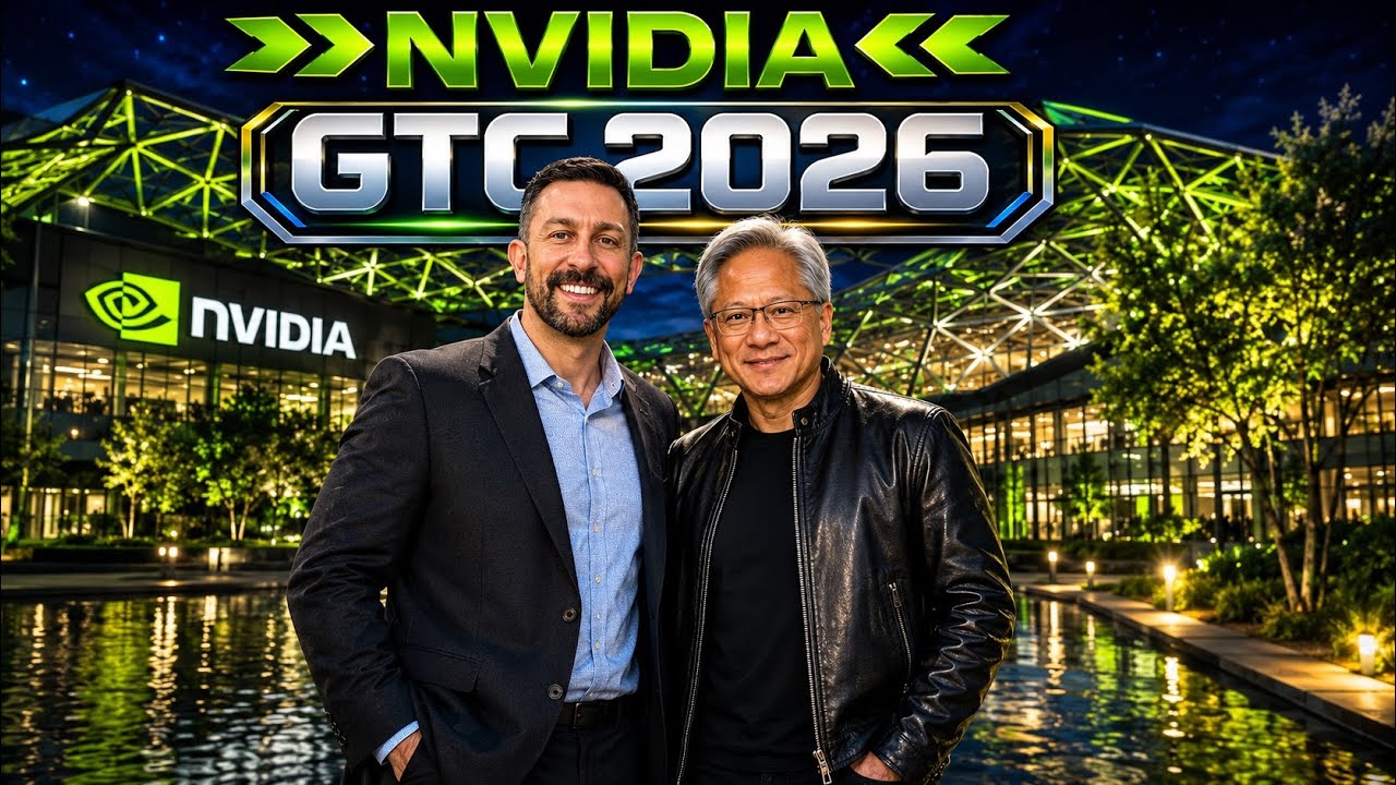 Конференция NVIDIA GTC 2026 в Сан-Хосе с конференцией GCL ET и обсуждением будущего искусственног...