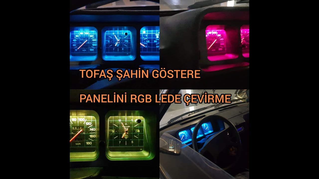 TOFAŞ ŞAHİN GÖSTERGE PANELİNİ RGB LEDE DÖNÜŞTÜRME ( kesinlikle göz almayan )
