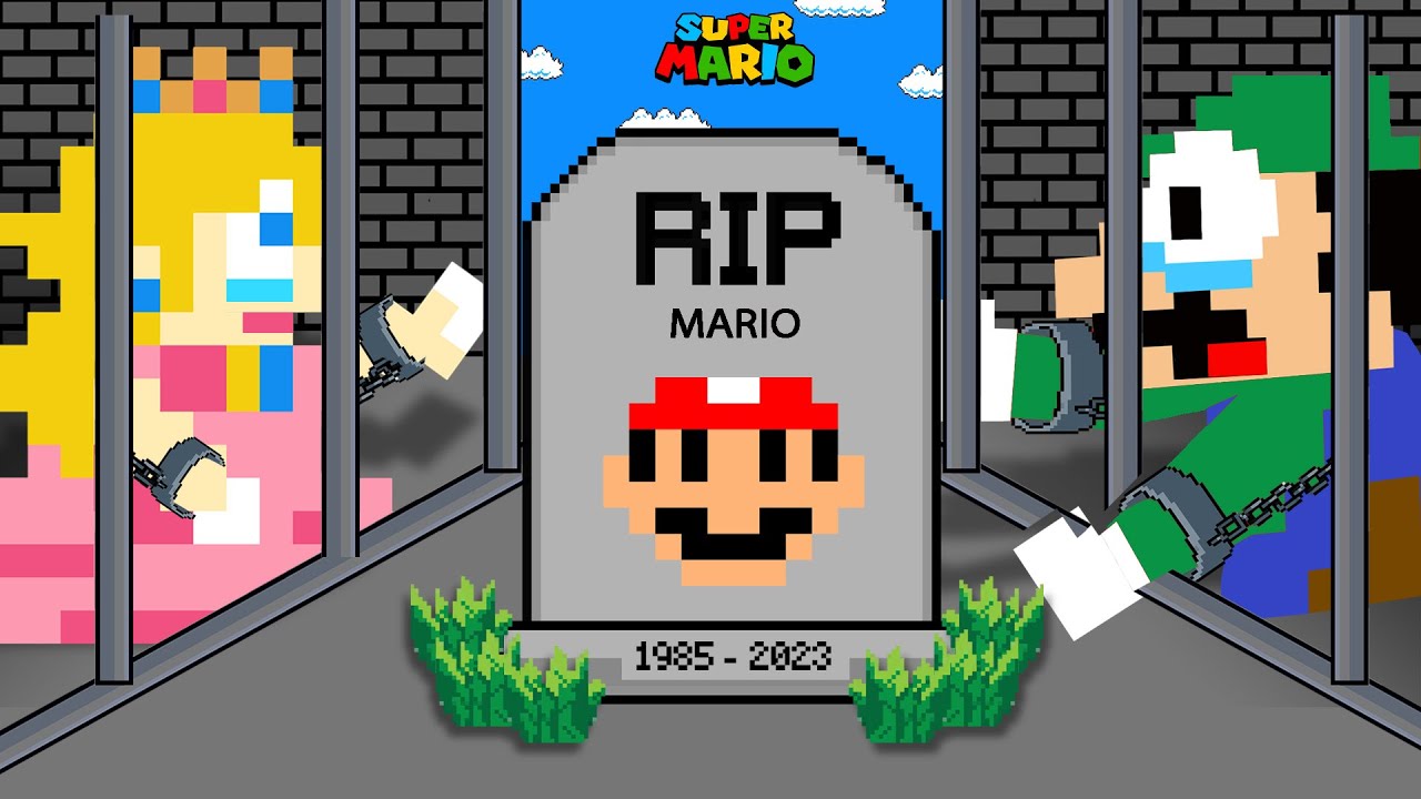 RIP Mario: Luigi and Peach Lost Mario in Bowser Prison Escape | Mario Sad Story