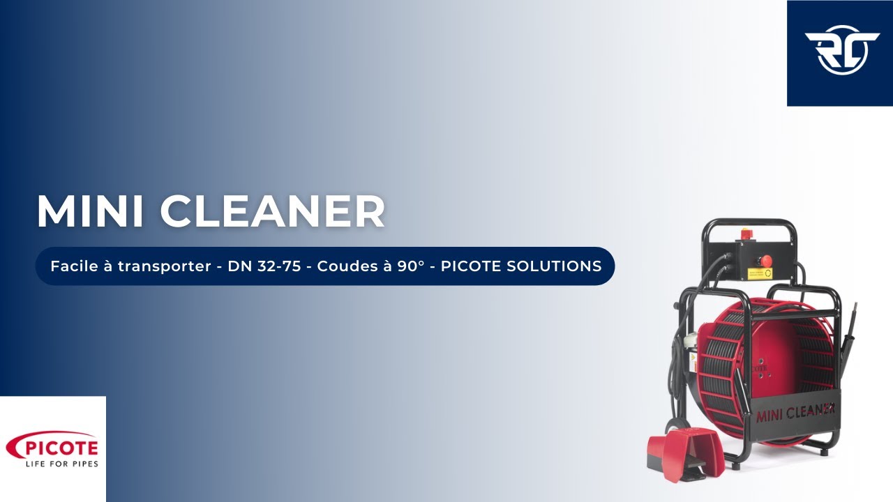 Nettoyage d'une canalisation à l'aide d'un mini cleaner Picote + Chaine