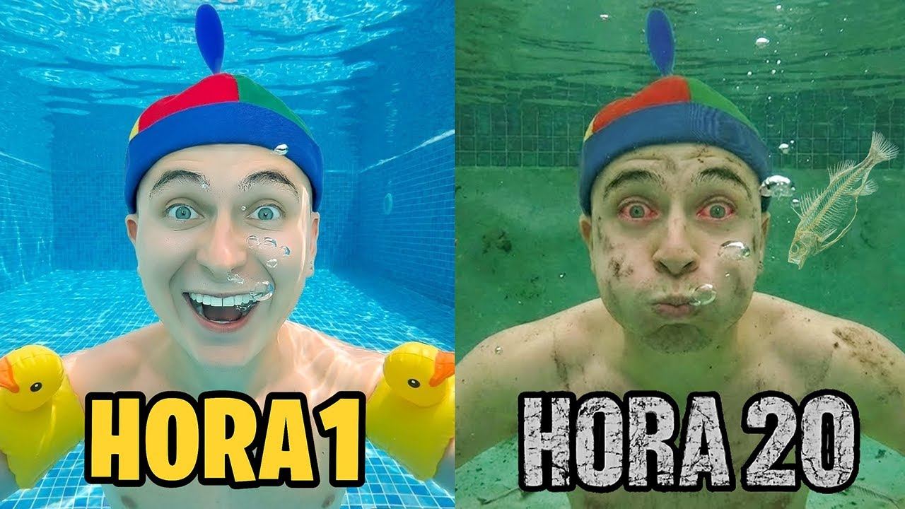 24 HORAS VIVIENDO EN LA PISCINA