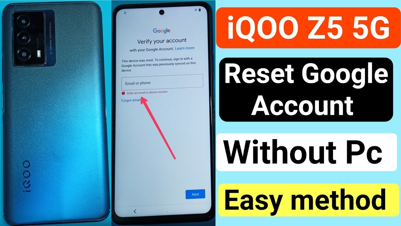 iQOO Z5 5G Frp Bypass Without Pc || iQOO Z5 5G Google Account Lock Reset letest Trick