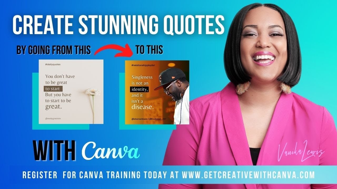 HOW TO CREATE QUOTE GRAPHICS IN CANVA #canvahacks #canvadesigns