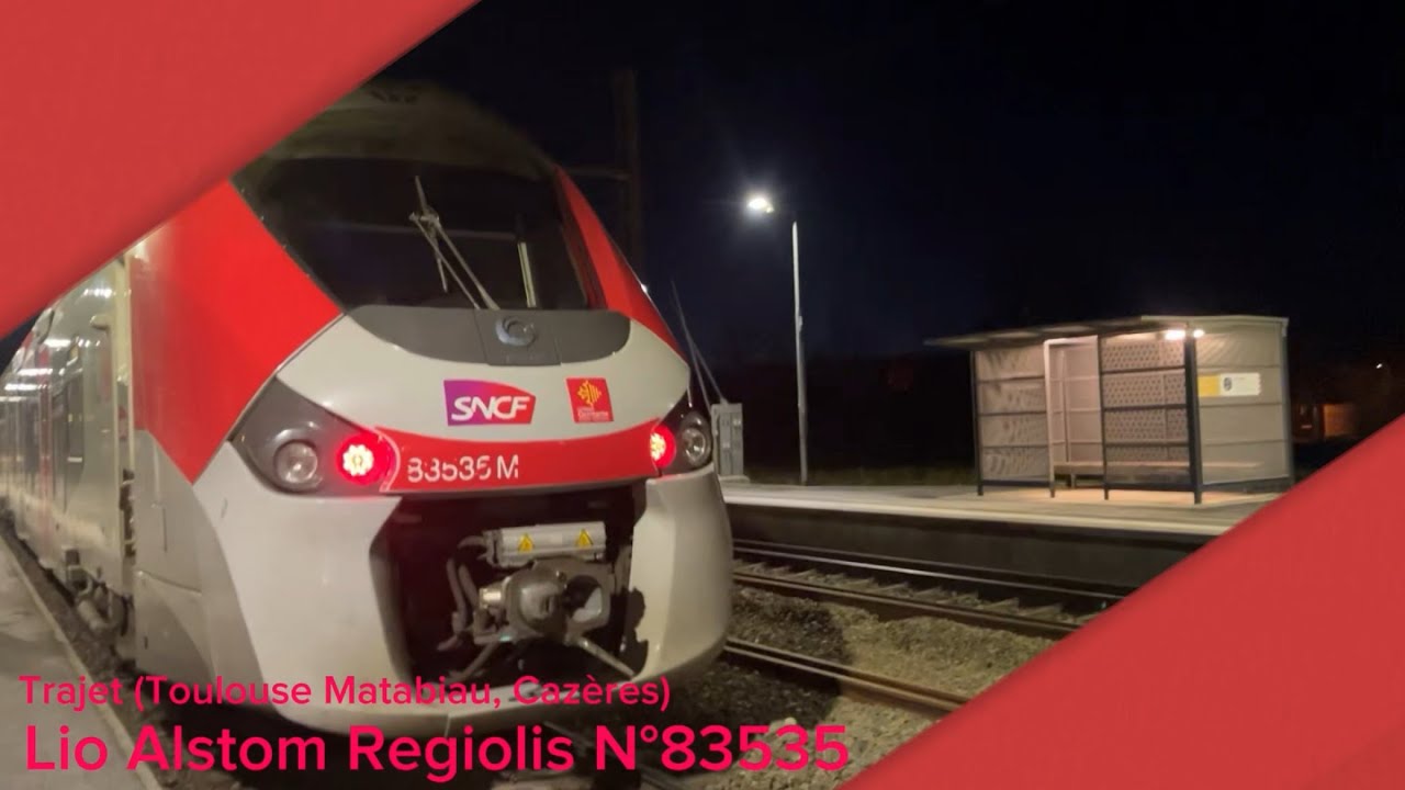 LIO Alstom Regiolis N°83535 Trajet (Toulouse Matabiau, Cazères)