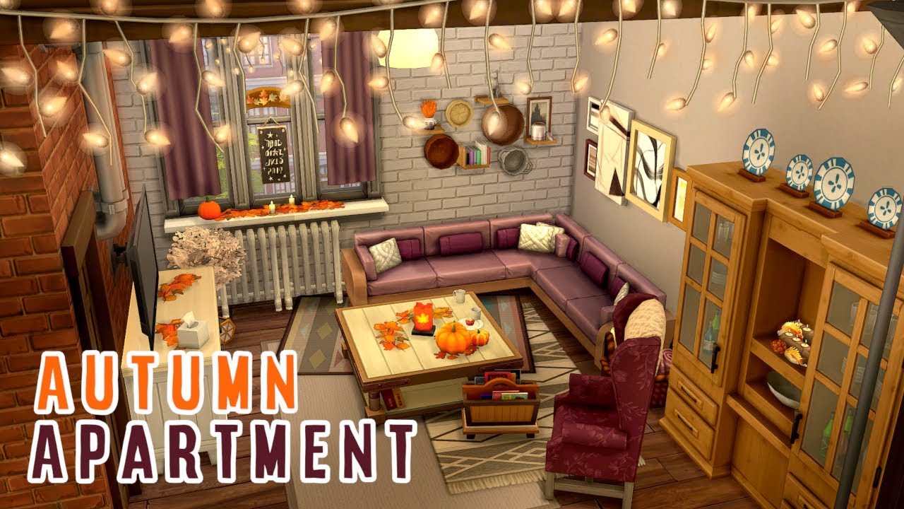🍁🍂 AUTUMN APARTMENT | THE SIMS 4 - Speed Build (NO CC)