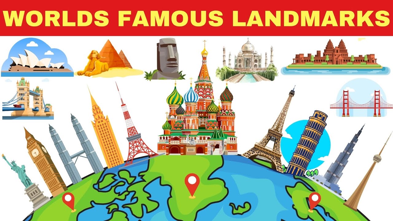 Worlds Famous Landmarks for Kids | Famous World Landmarks For Childrens | Wonders Of the world