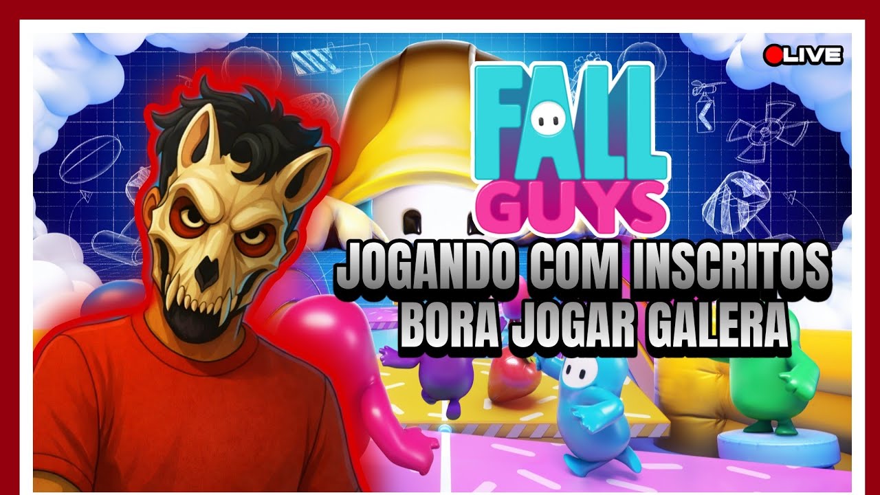 Live de Fall Guys jogando com os inscrito bora jogar galera