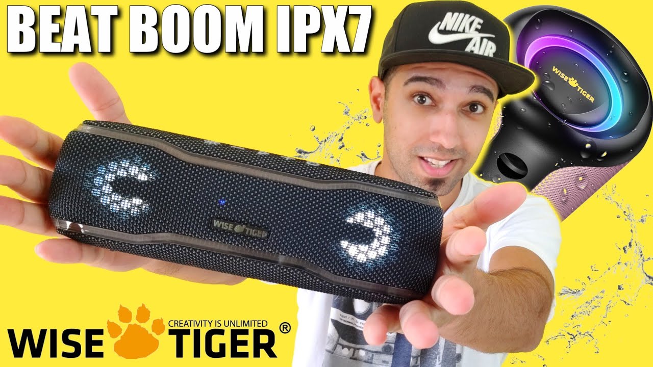 Essa caixinha de som é poderosa!! Wise Tiger ipx7 à prova d'água