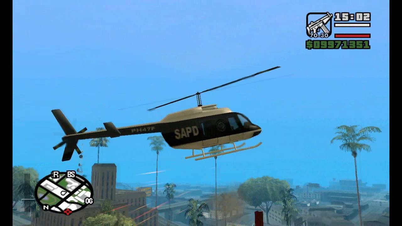 GTA San Andreas: Catch The Police Helicopter
