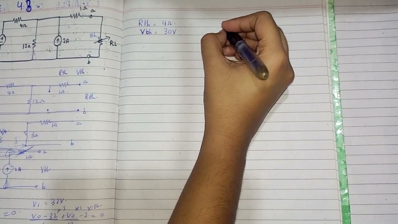 Thevenin theorem || Example 4.8, Practice Problem 4.8.