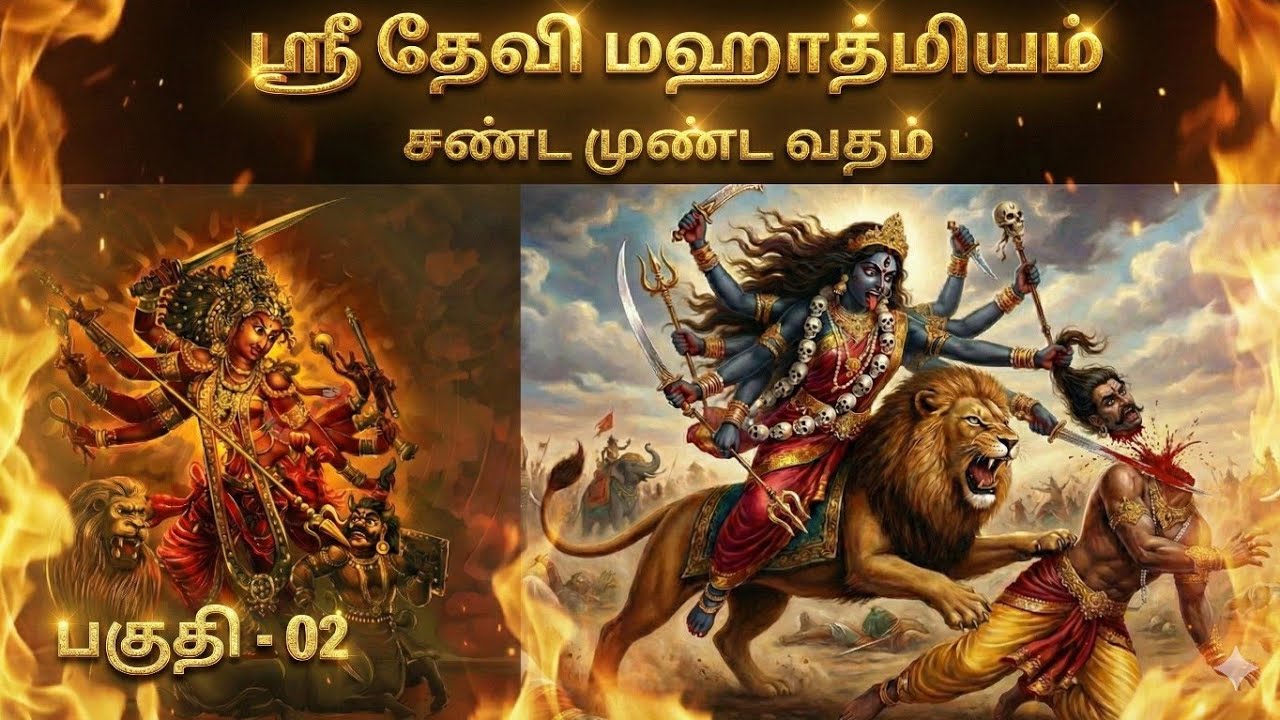தேவி மகாத்மியம்|சாமுண்டி தேவி வரலாறு|சண்ட முண்ட வதம்|Devi Mahatmyam Tamil|chamundi devi story #part2
