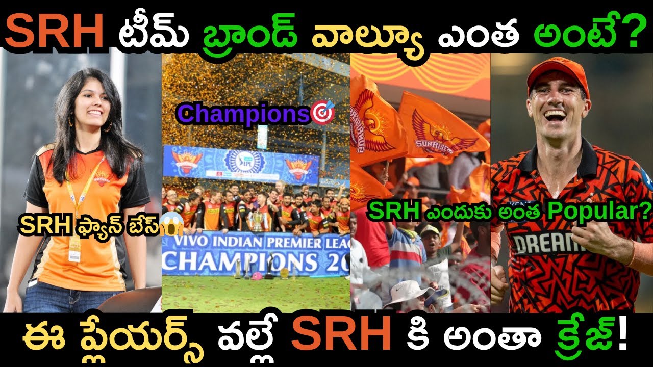 SRH Team Craze 🔥2026 | Fan Base Strong Reason | History & Brand Value😱 Analysis In Telugu #ipl #srh