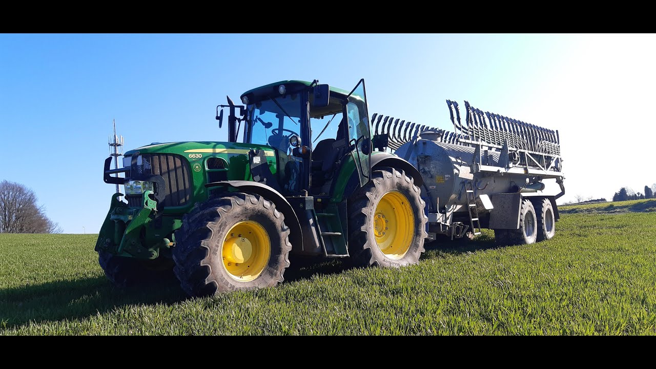 Gülle Fahren | John Deere 6630 Premium | BSA DeLaval | Schleppschuhverteiler | cabview